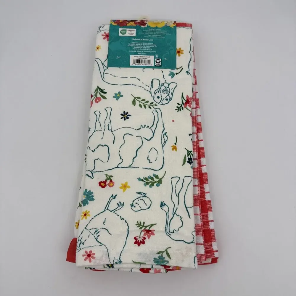 The Pioneer Woman Animals Kitchen Towel Set Multicolor 16